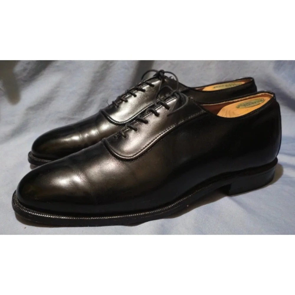 Vtg Johnston & Murphy Crown Aristocraft Derby Shoes 10 D‎ US